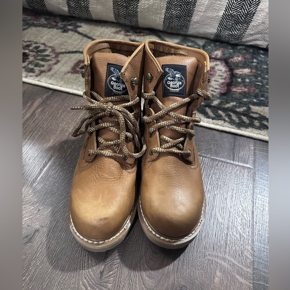 Georgia Boots 6” Wedge G6152 Men’s 9.5 Barracuda Gold - Picture 8 of 13